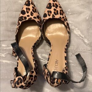 Abound Animal Print Heels with Black Accents